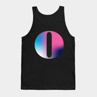 Capital Letter O Monogram Gradient Pink Blue White Tank Top